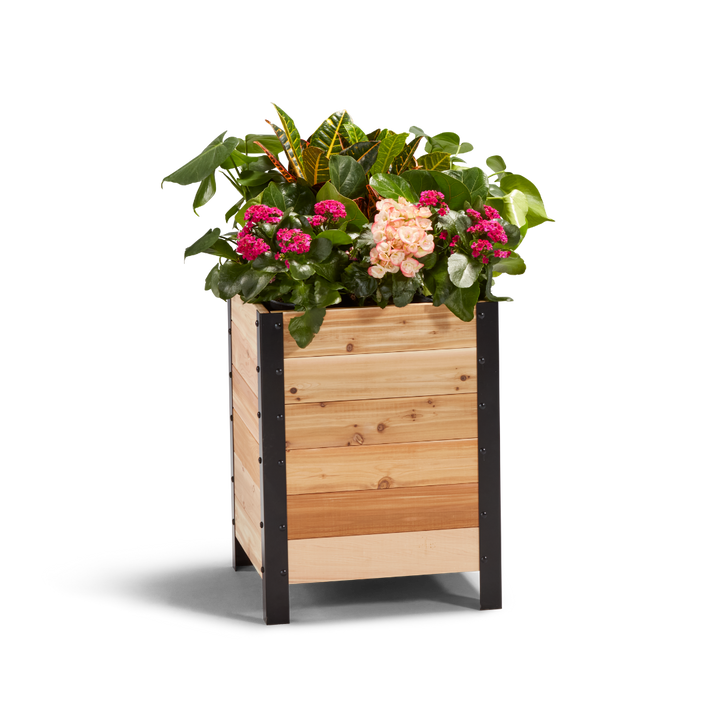 18″ x 18″ Planter Box - 24 TALL – rectangular cedar planter box for outdoor and garden use